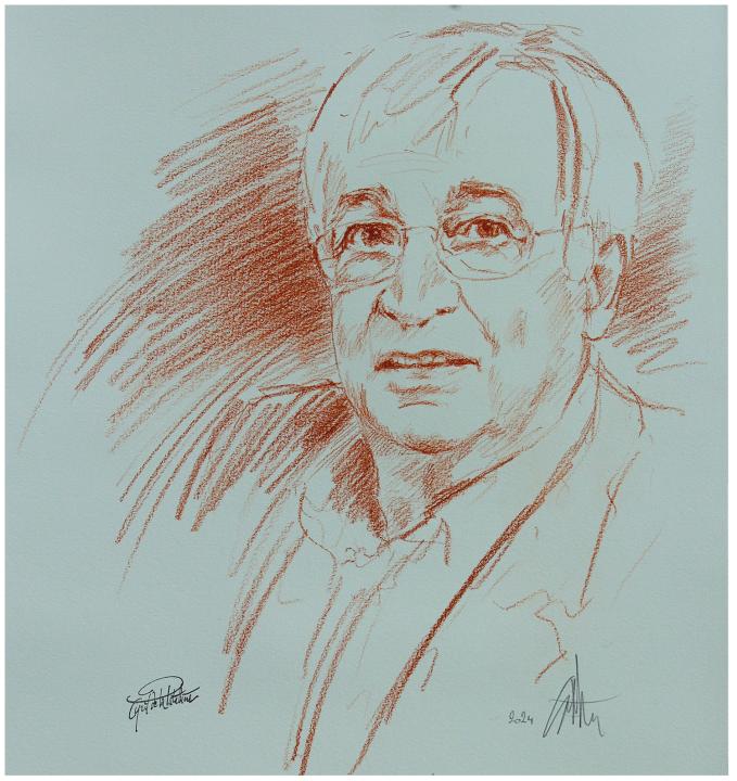 Sanguine sur papier vélin de Rives par Cyril de La Patellière.